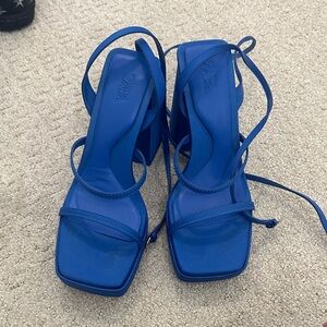 Zara Blue Strappy Heels